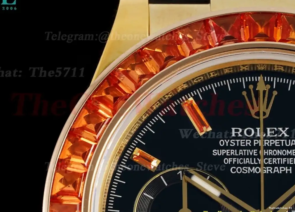 RU Gem Daytona N6F 40mm Dia YG 116518 DD4130 Black 0401